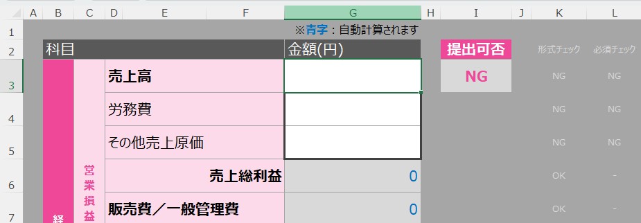 新事業進出補助金、BS・PL資料のイメージ