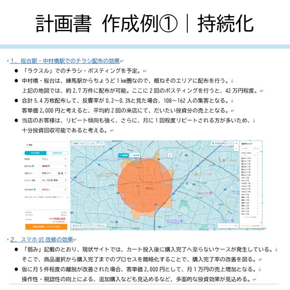 小規模事業者持続化補助金の計画書作成例